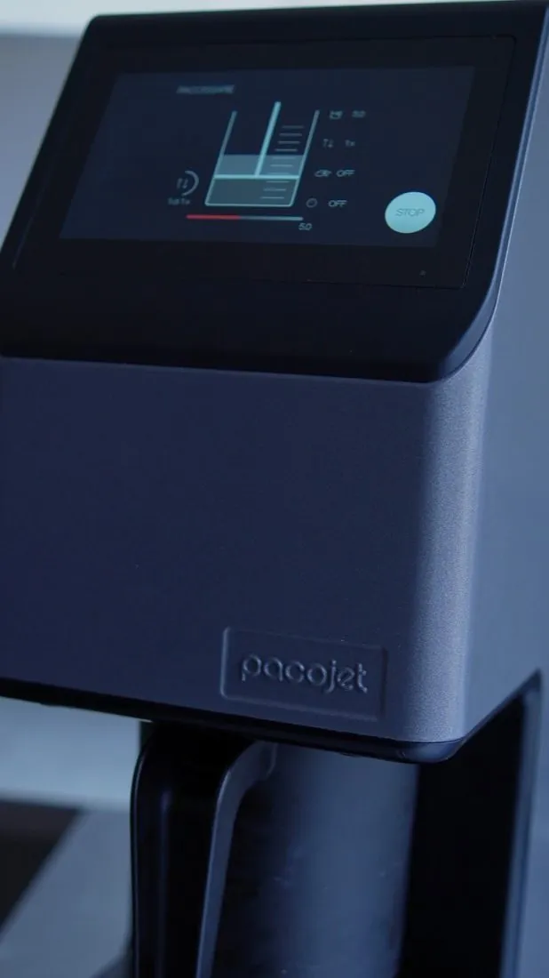 Tela sensível ao toque do Pacojet 4, onde o código de erro aparece